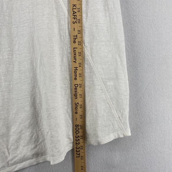 EILEEN FISHER Tank Top S Linen Slub Jersey Tunic Scoop Neck Racerback White - Picture 13 of 16